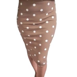 NWT New York & Company Women's Polka-dot Stretch Pencil Skirt